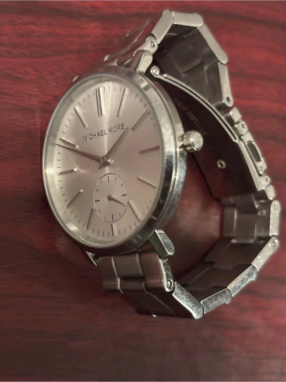 Michael Kors Women Silver-Tone Stainless Steel Watch, MK3499-Needs Battery.